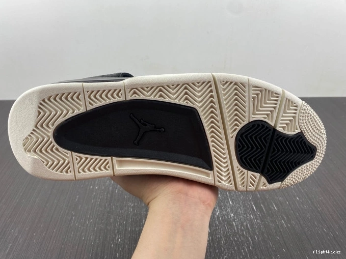 819139-010 Pony Jordan 4 Black Retro Hair 1117